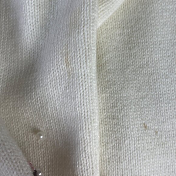 VTN BP Design Christmas Cardigan Sweater Womens Large Cream Embroidered - Picture 11 of 16